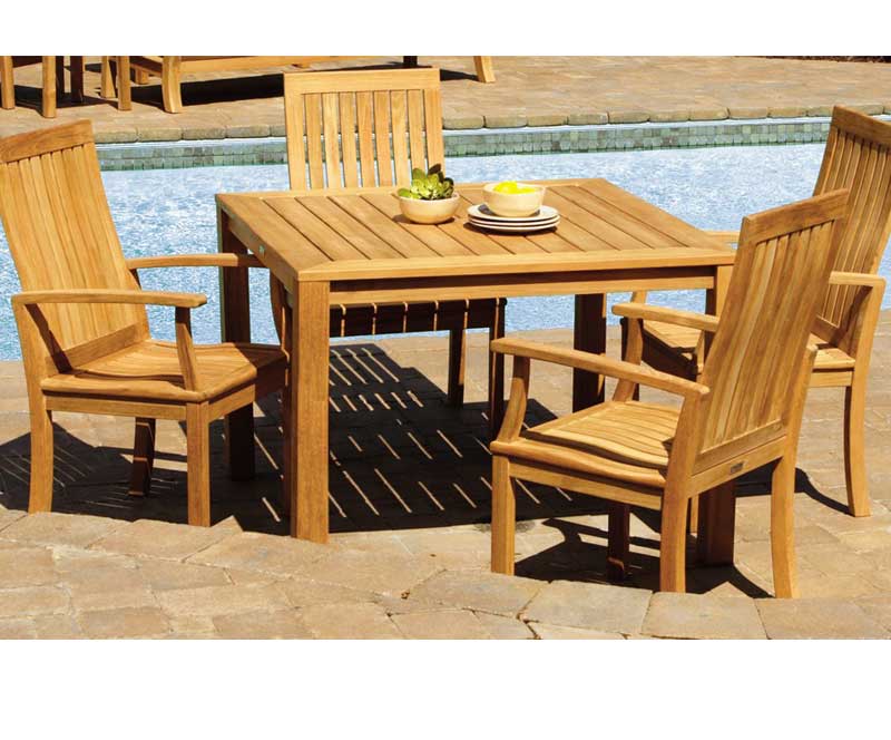 Monterey 5PC Teak Dining by Three Birds Casual - Image 5